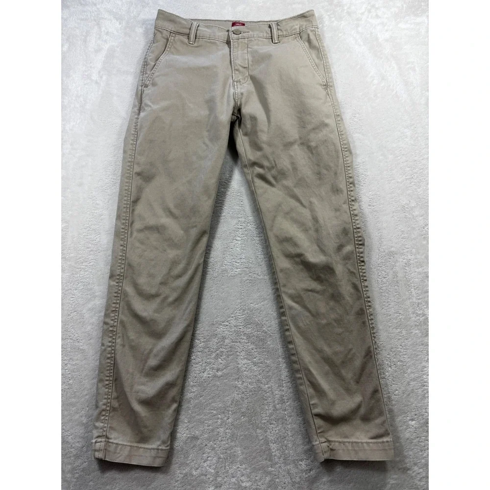 Levi Mens XX Chino Standard Taper Khaki Pants W28 L30 Meas: 28x27.5